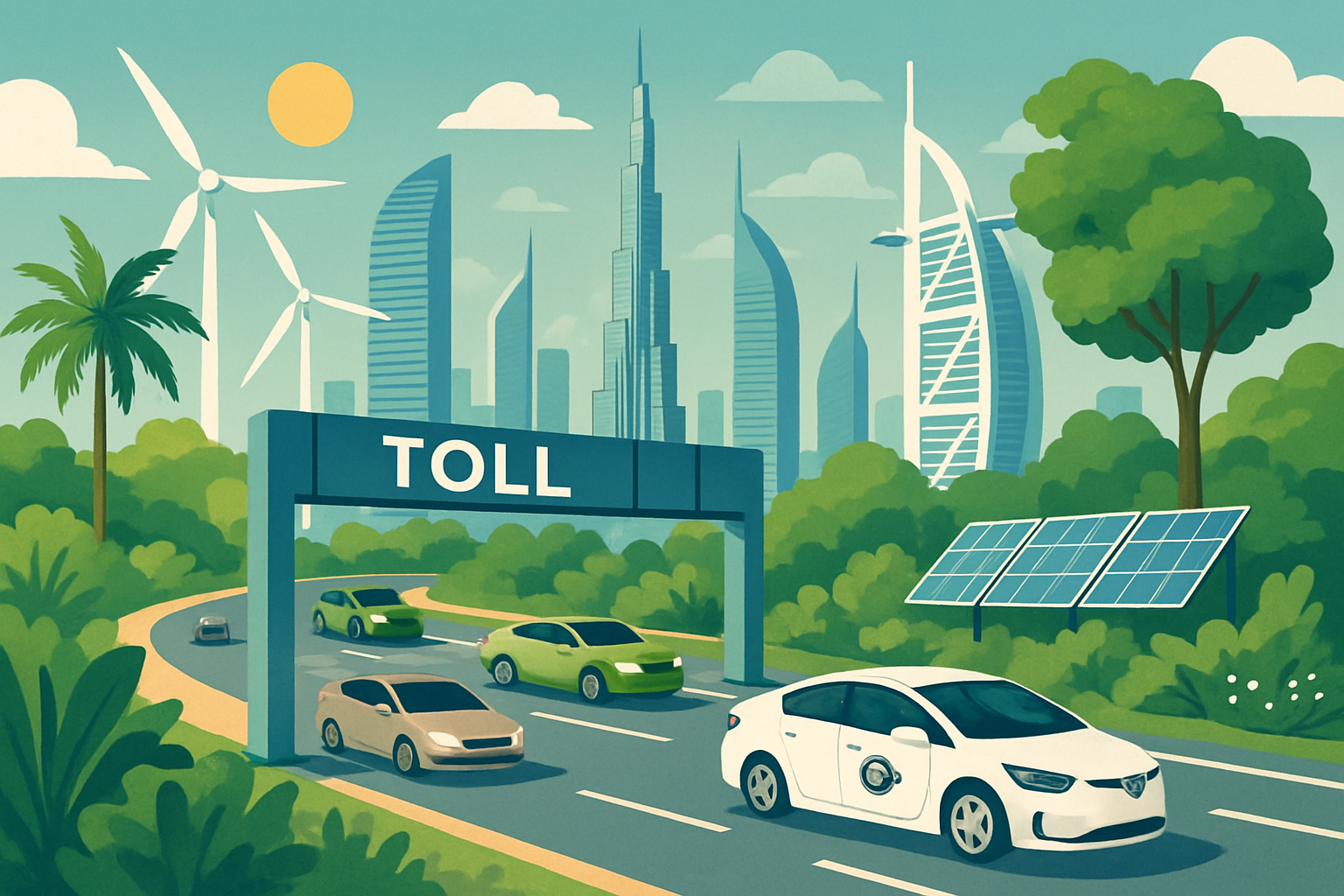 Dubai toll road environment sustainability